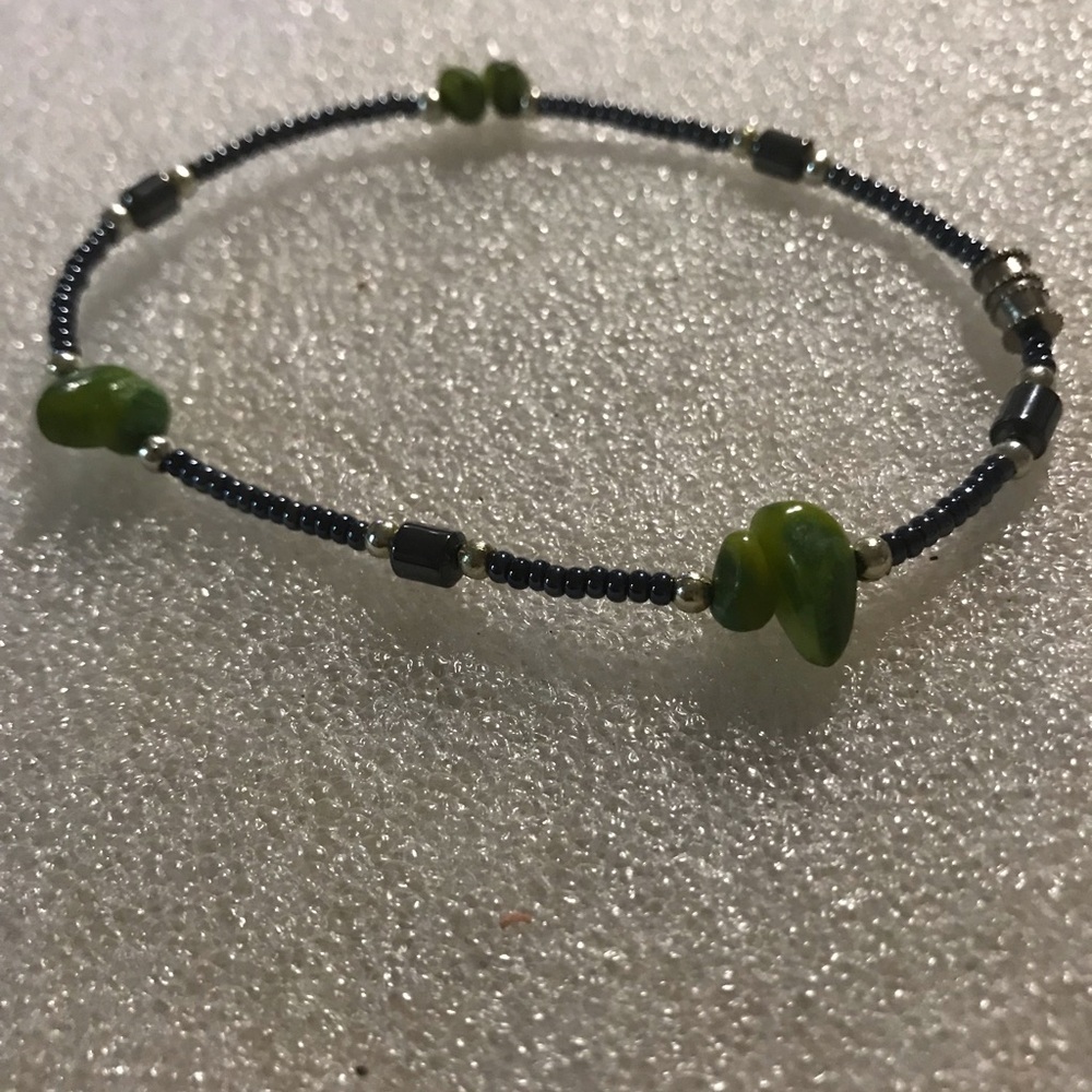 Handmade Green jade Beaded Women’s Bracelet